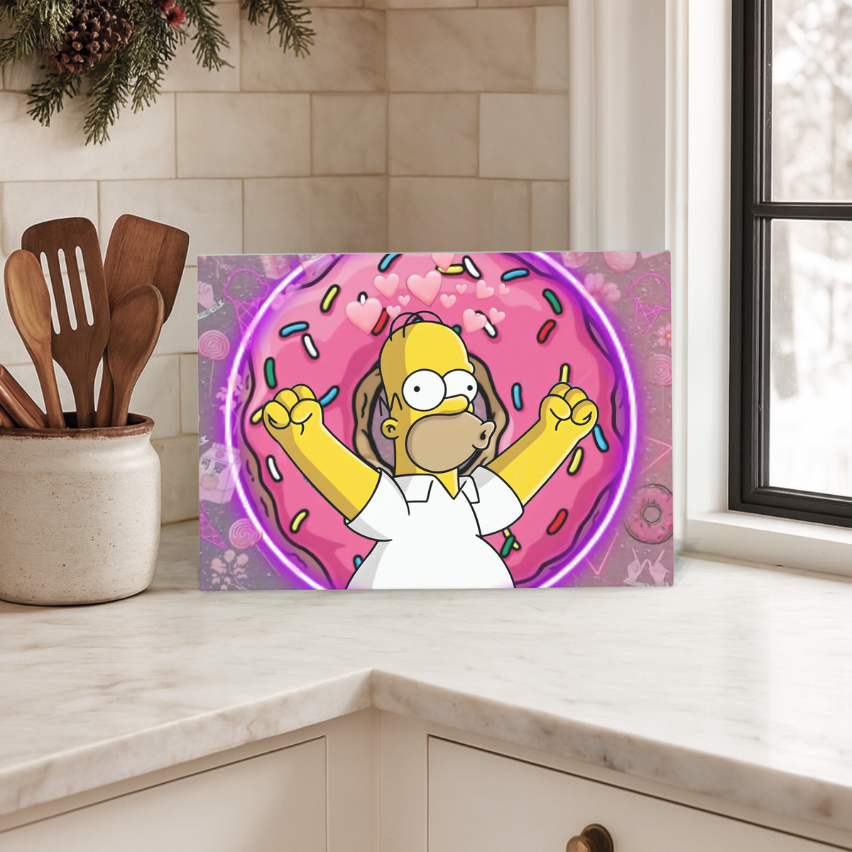 Pink Doughnut Chopping Board