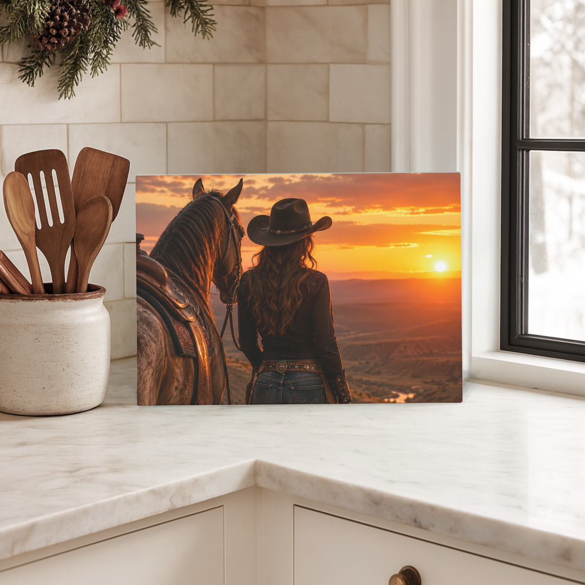 Country Sunset Chopping Board