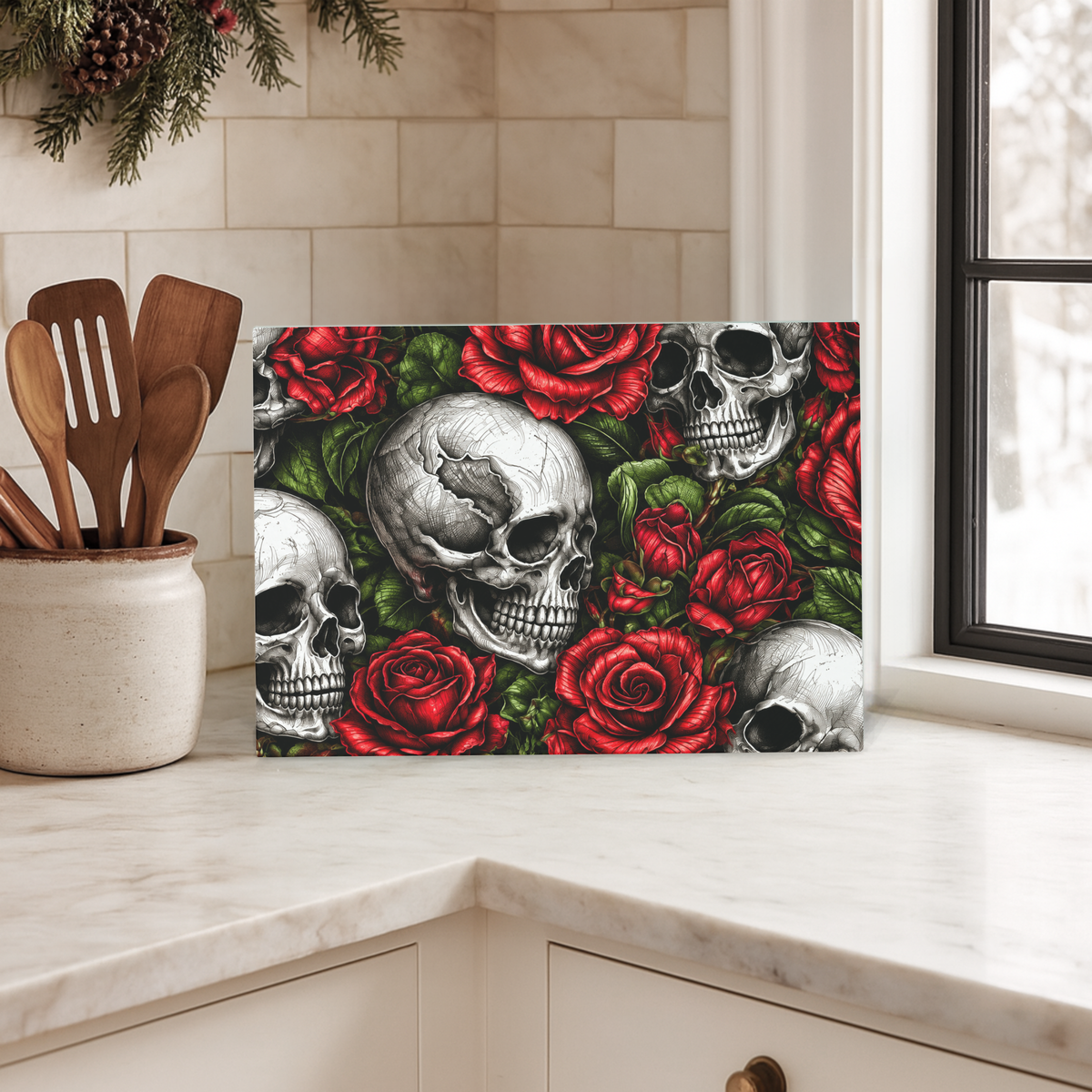 Skulls & Roses Chopping Board