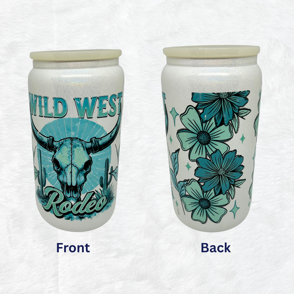 Wild West pearl white 16oz Stainless Steel Tumbler