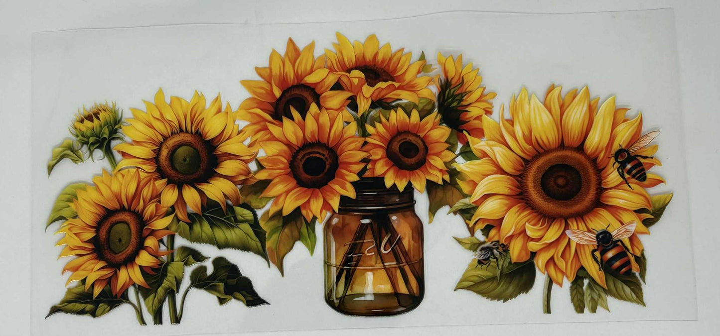 Yellow Sunflowers in a Yellow Vase
