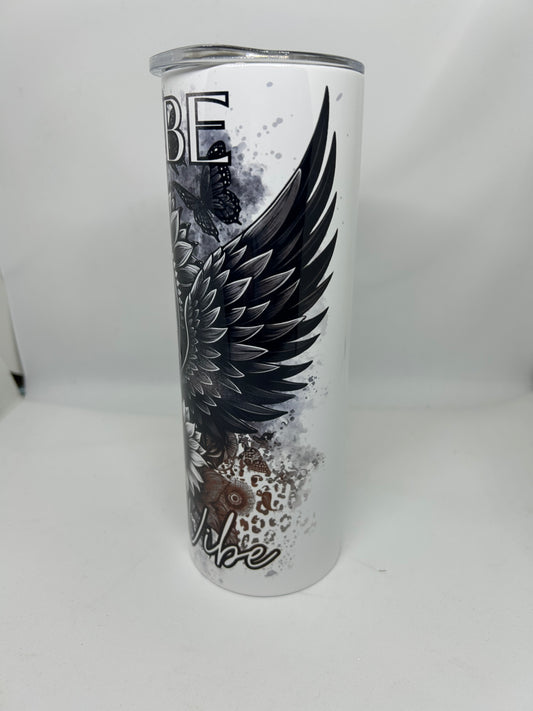 20oz Tumbler Black Skull