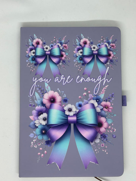 A5 Blue & Purple Bows Notebook