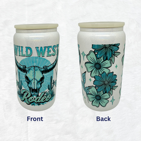 Wild West pearl white 16oz Stainless Steel Tumbler