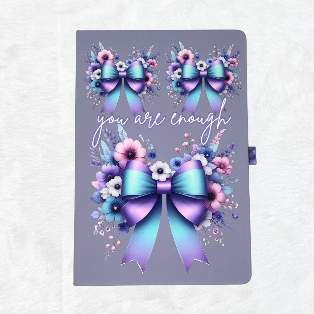 A5 Blue & Purple Bows Notebook