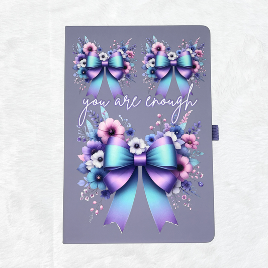 A5 Blue & Purple Bows Notebook