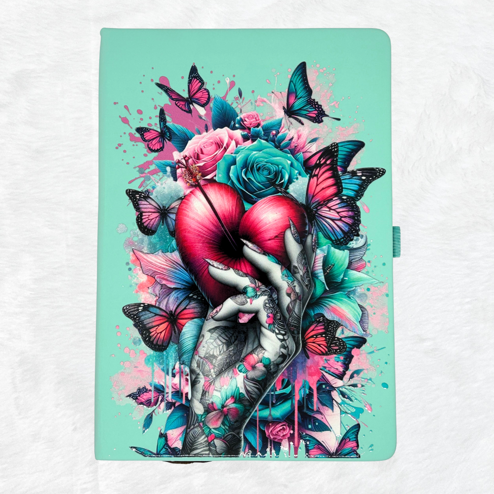 A5 Apple Heart with Butterflies Notebook