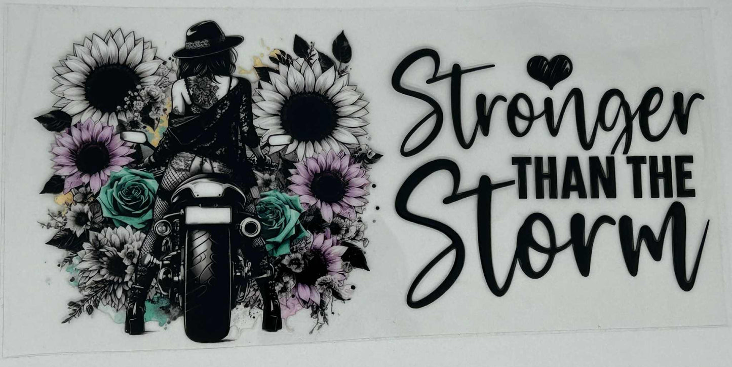 Tattoo Girl on Motorbike - Stronger than the Storm
