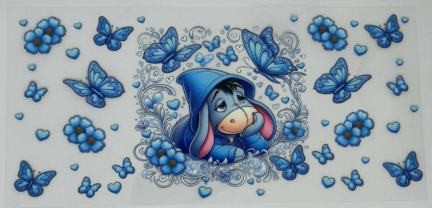 Eeyore with Blue Butterflies