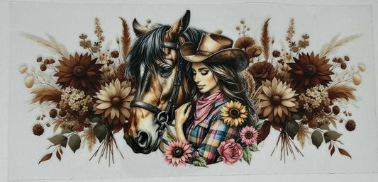 Country Girl with Horse