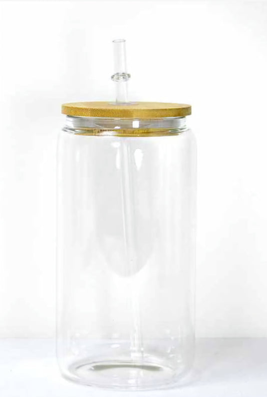 16oz Clear glass cup