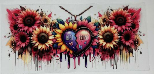 Best - Friend Blue & Pink Heart