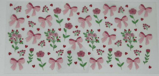 Pink Bows with Pink Flowers