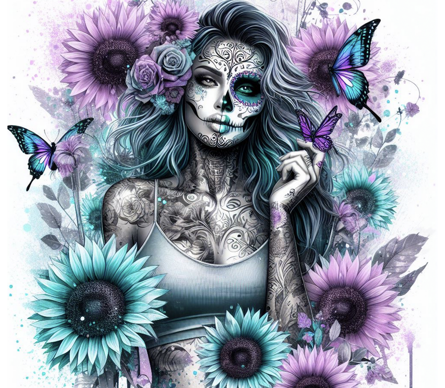 Half Skeleton Girl