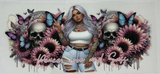 Tattoo Girl - Peace, Love Sass